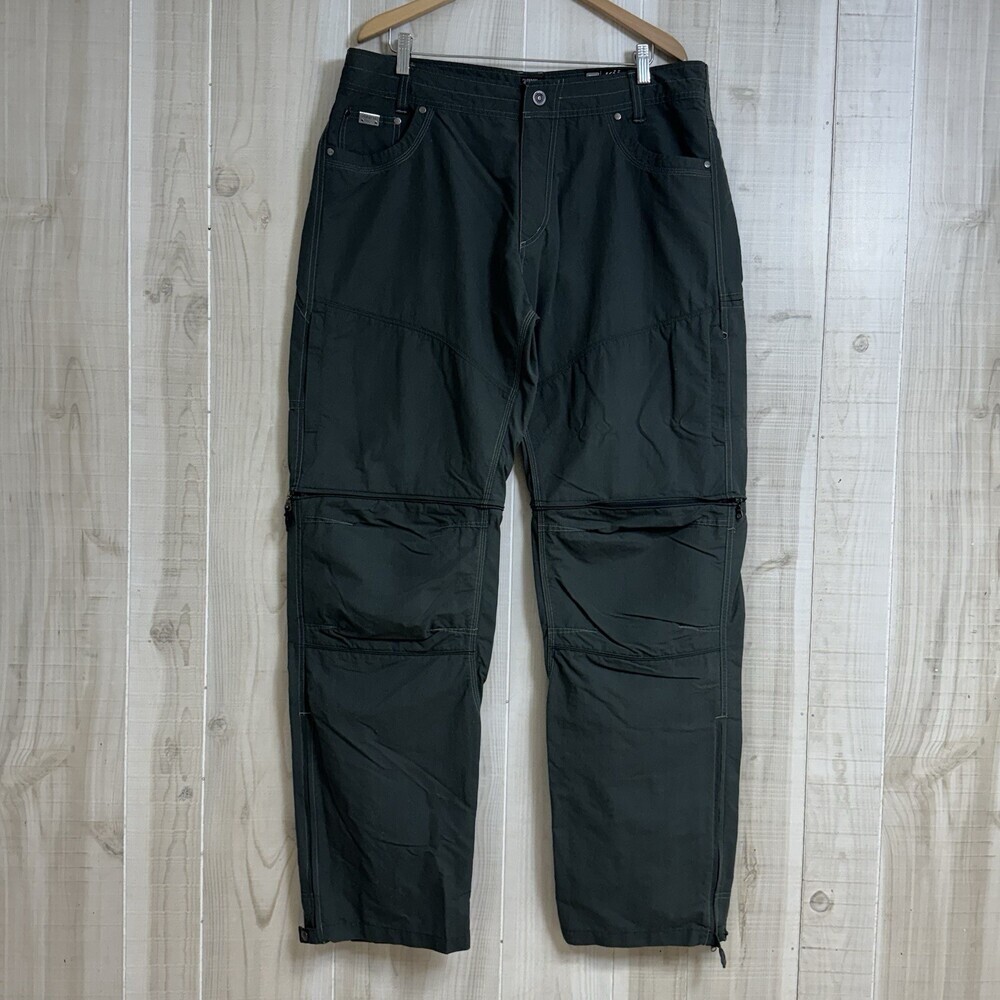 Kuhl Pants Mens 38x34 Green Liberator Convertible Stealth Zip Off Hiking Outdoor